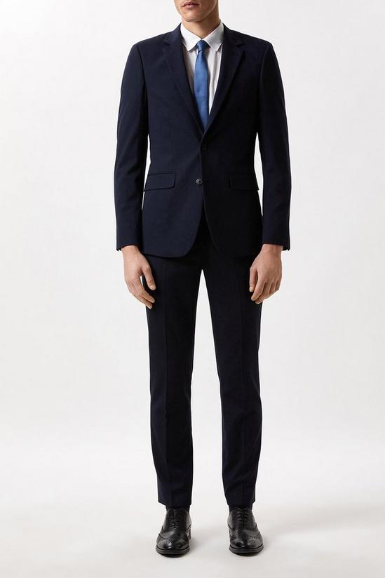 Burton Plus And Tall Navy Tailored Essential Trousers 2