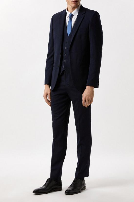 Burton Plus And Tall Navy Tailored Essential Waistcoat 2