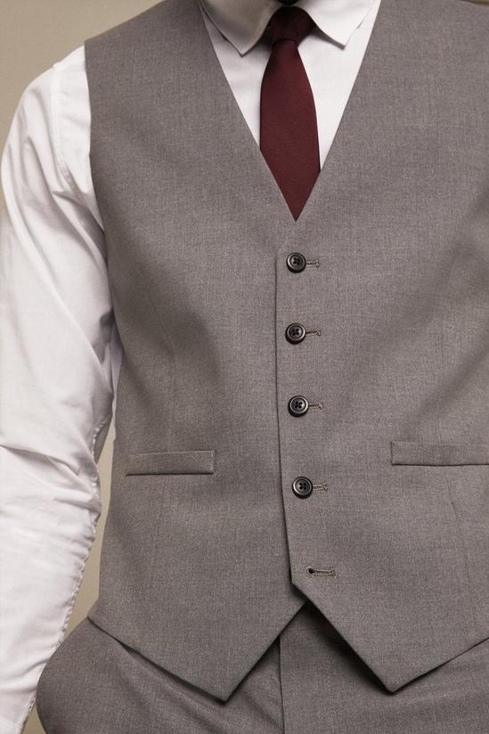 Burton Plus And Tall Tailored Grey Essential Waistcoat 5