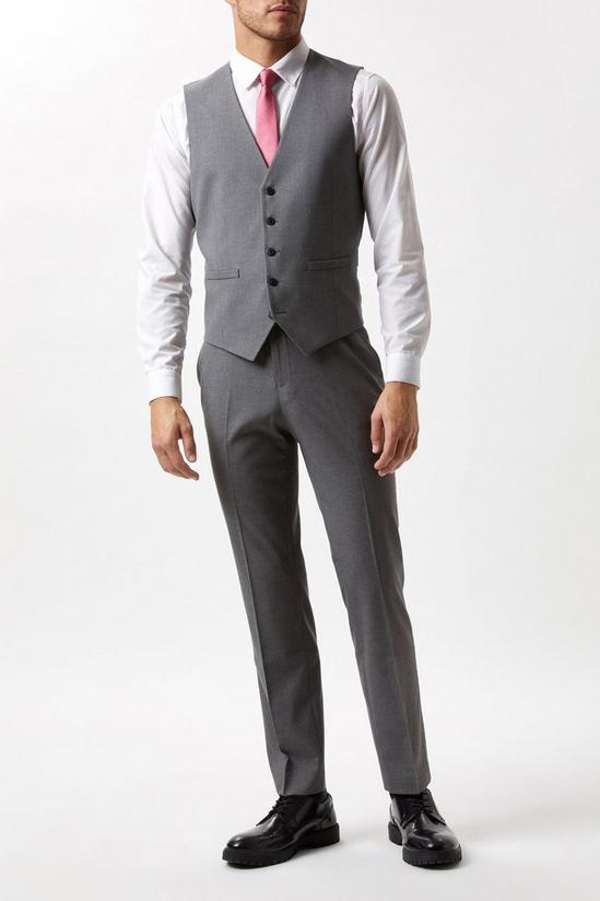 Burton Plus And Tall Slim Grey Essential Waistcoat 2