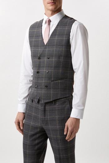 Related Product Slim Fit Overcheck Waistcoat
