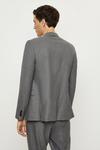 Burton Slim Fit Grey Basketweave Double Breasted Suit Jacket thumbnail 3