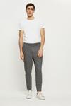 Burton Slim Tapered Fit Grey Basketweave Suit Trousers thumbnail 2
