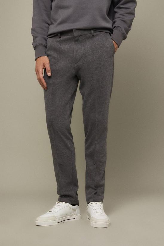 Burton Slim Fit Grey Jersey Trousers 1