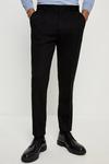 Burton Slim Fit Black Jersey Trousers thumbnail 1