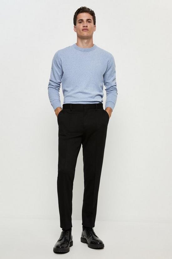 Burton Slim Fit Black Jersey Trousers 2
