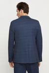 Burton Blue Slim Fit Checked Jersey Suit Jacket thumbnail 3
