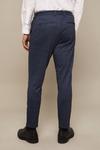 Burton Blue Slim Fit Check Jersey Smart Trousers thumbnail 3