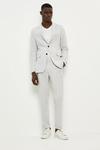 Burton Slim Fit Light Grey Overcheck Suit Jacket thumbnail 2