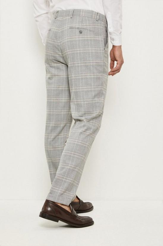 Burton Slim Fit Light Grey Overcheck Suit Trousers 3