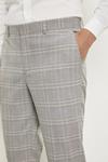 Burton Slim Fit Light Grey Overcheck Suit Trousers thumbnail 4