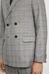 Burton Relaxed Fit Blue Multi Double Breasted Suit Jacket thumbnail 5