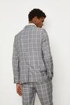 Burton Skinny Fit Grey Textured Check Suit Jacket thumbnail 3