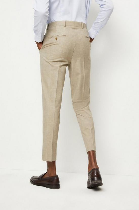 Burton Skinny Fit Neutral Pow Check Suit Trousers 3