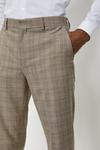 Burton Skinny Fit Brown Textured Check Suit Trousers thumbnail 4