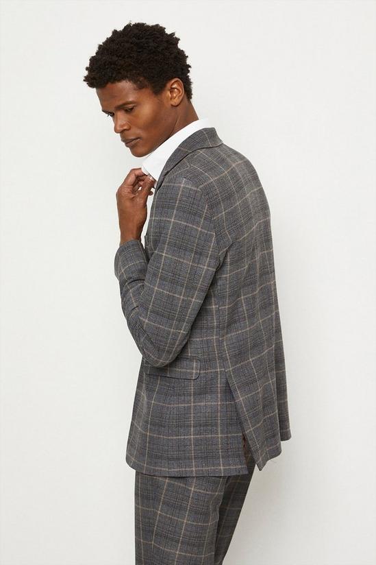 Burton Slim Fit Overcheck Suit Jacket 3