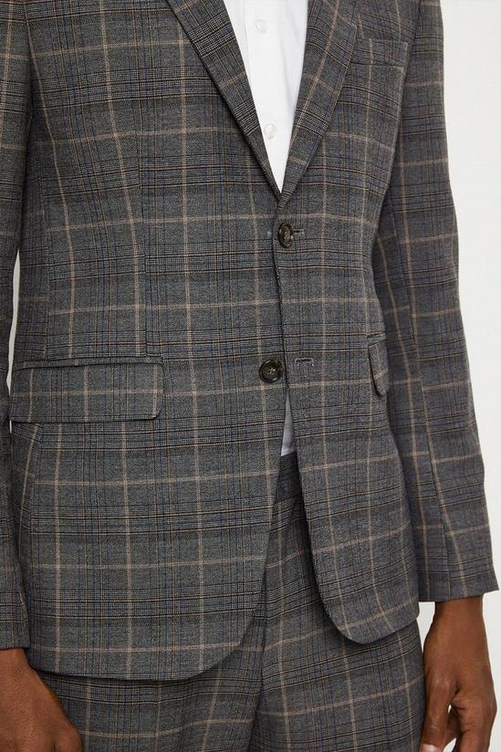 Burton Slim Fit Overcheck Suit Jacket 4