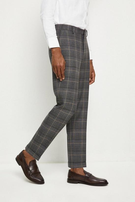 Burton Slim Fit Overchecked Suit trousers 1