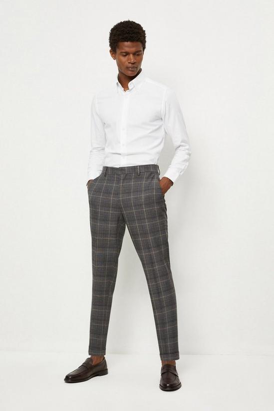 Burton Slim Fit Overchecked Suit trousers 2