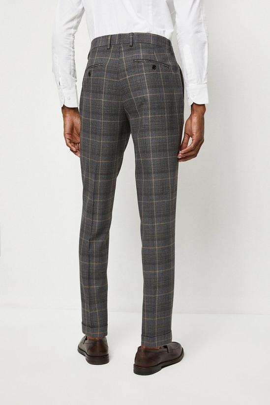 Burton Slim Fit Overchecked Suit trousers 3