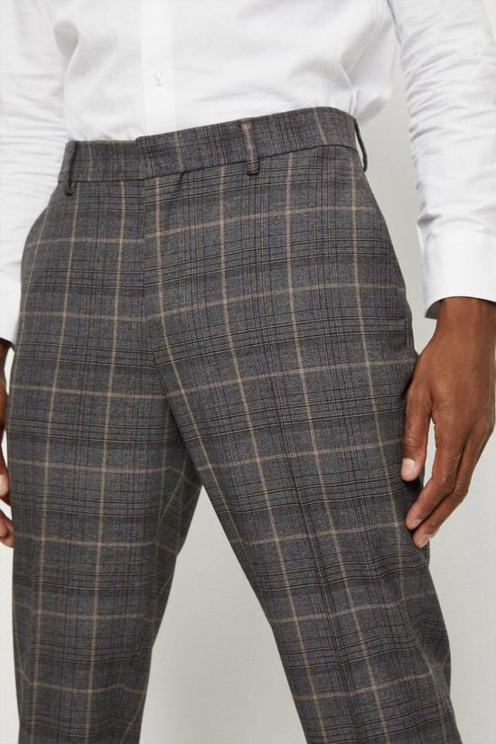 Burton Slim Fit Overchecked Suit trousers 4
