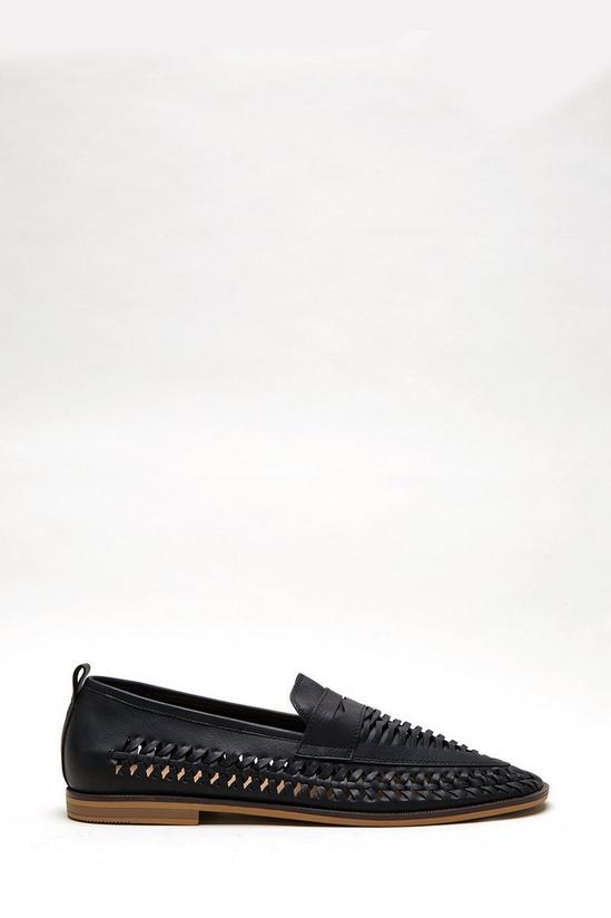 Burton Leather Look Woven Loafers 1