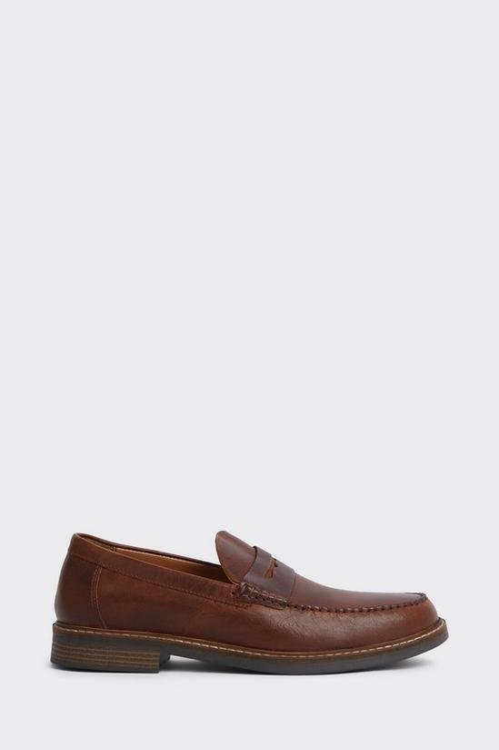 Burton Brown Leather Saddle Loafers 1