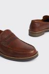 Burton Brown Leather Saddle Loafers thumbnail 4