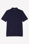 Burton Cotton Rich Navy Modern Knitted Polo Shirt thumbnail 5