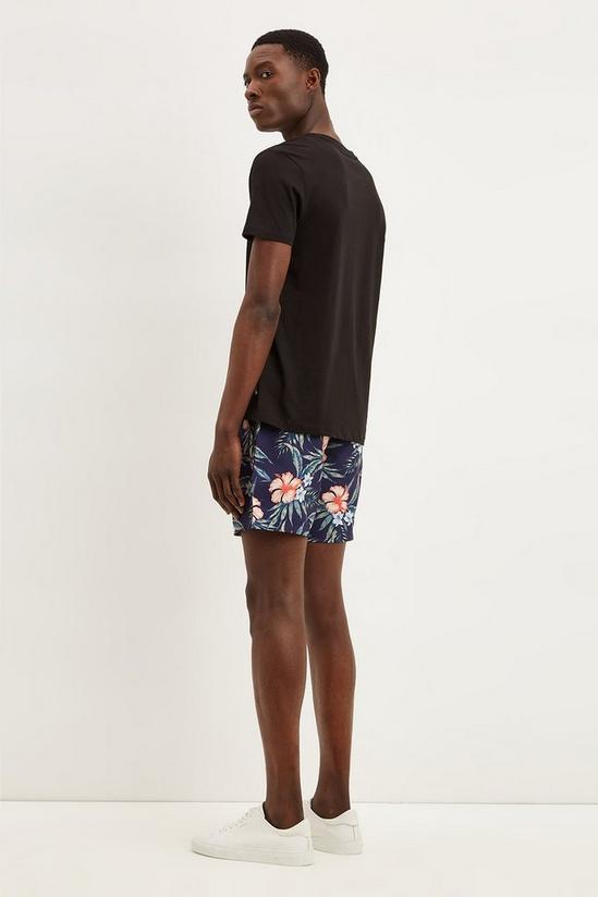 Burton Navy Floral Print Swim Shorts 3