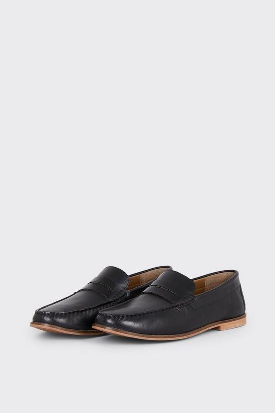 Burton Black Smart Leather Loafers 2