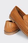 Burton Tan Leather Woven Tassel Loafers thumbnail 4