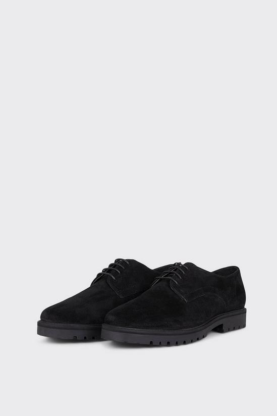 Burton Black Suede Derby Shoes With Chunky Sole 2