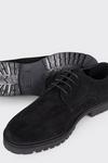 Burton Black Suede Derby Shoes With Chunky Sole thumbnail 4