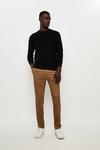 Burton Slim Fit Brown Pleat Front Trousers thumbnail 2