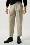 Burton Tapered Fit Stone Pleat Front Trousers thumbnail 1