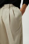 Burton Tapered Fit Stone Pleat Front Trousers thumbnail 4