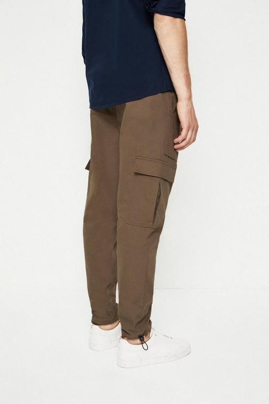 Burton Tapered Fit Brown Cargo Trousers 3