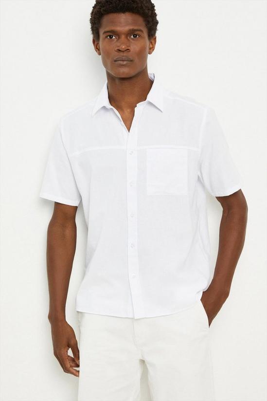 Burton White Short Sleeve Oxford Shirt 1