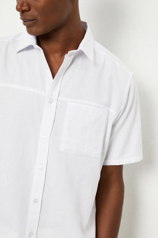 Burton White Short Sleeve Oxford Shirt 4