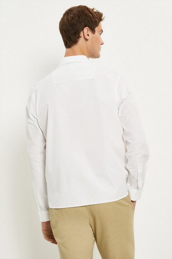 Burton Regular Fit White Long Sleeve Twin Pocket Shirt 3