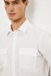 Burton Regular Fit White Long Sleeve Twin Pocket Shirt thumbnail 4