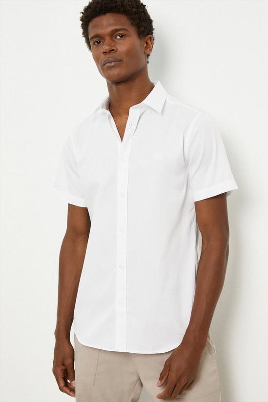 Burton White Short Sleeve Twill Shirt 1