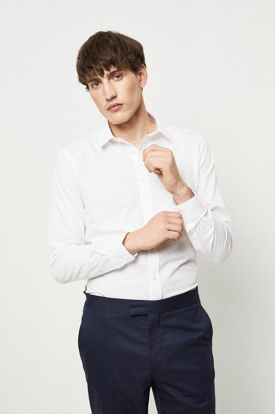 Burton Regular Fit White Long Sleeve Twill Shirt 1