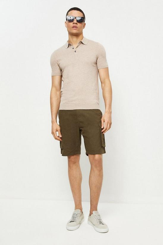Burton Slim Fit Oatmeal Knitted Polo 2