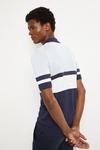 Burton Cotton Rich Chest Block Stripe Knitted Polo Shirt thumbnail 3
