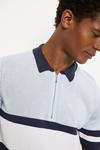 Burton Cotton Rich Chest Block Stripe Knitted Polo Shirt thumbnail 4