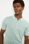 Burton Cotton Rich Mint Tipped Knitted Polo Shirt thumbnail 1