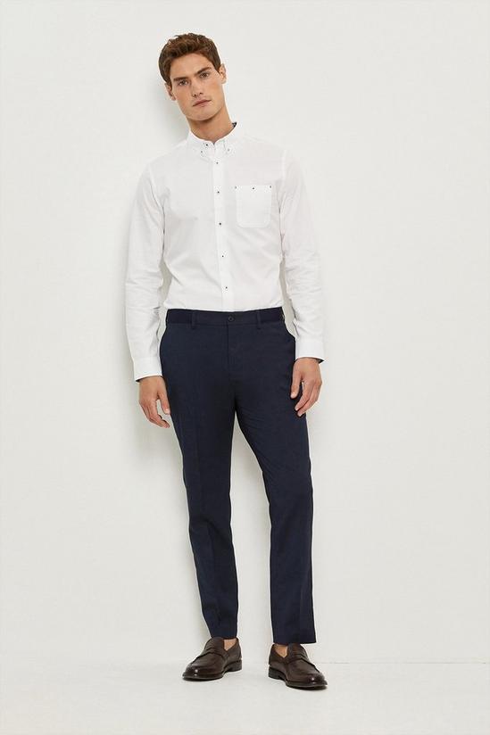 Burton White Regular Fit Long Sleeve Textured Shirt 2