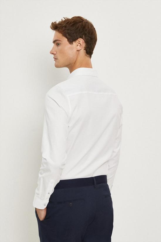 Burton White Regular Fit Long Sleeve Textured Shirt 3
